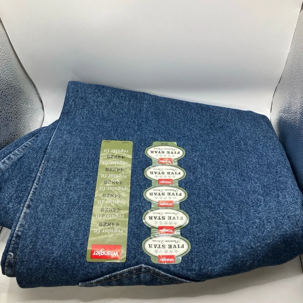 Wrangler Jeans 44 x 29 Stonewash WA307‎ Classic Five Pocket Relaxed Vintage Cool